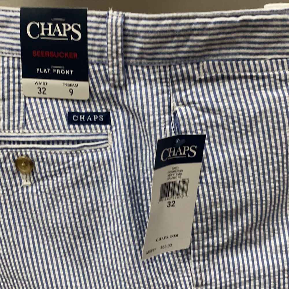 SZ 32 Chaps Seersucker Shorts